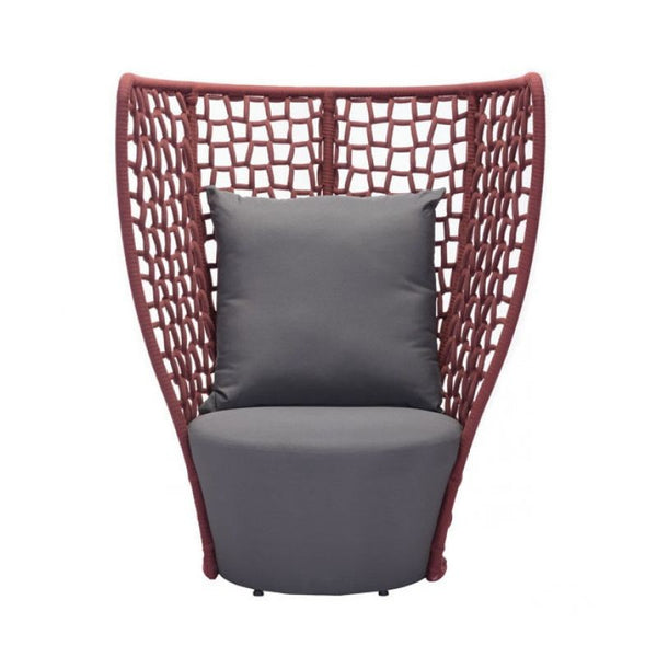 Faye Bay Beach Chair Cranberry & Gray