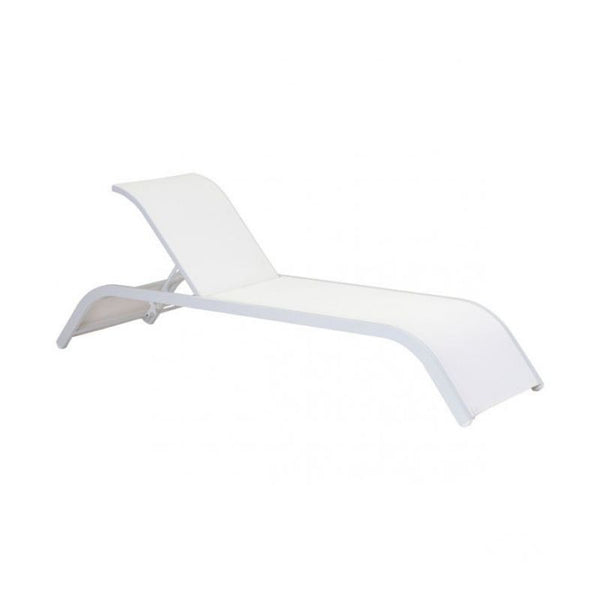 Sun Beach Chaise Lounge White