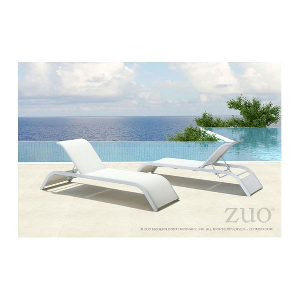 Sun Beach Chaise Lounge White