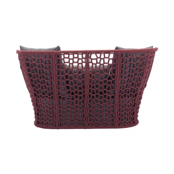 Faye Bay Beach Sofa Cranberry & Gray
