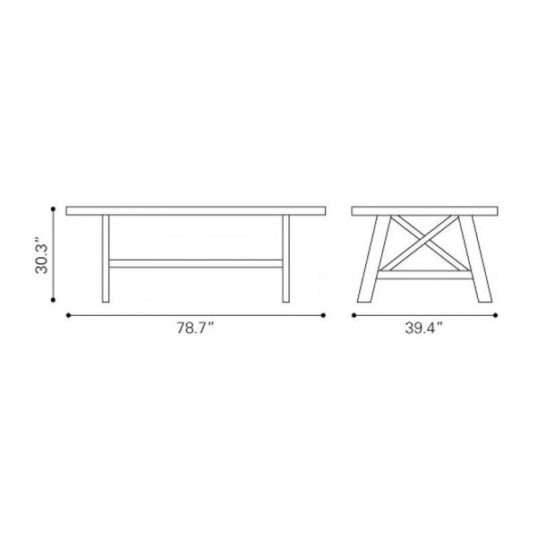 Ford Dining Table Cement & Natural