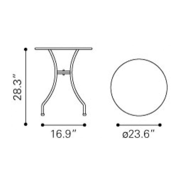 Oz Dining Round Table Taupe
