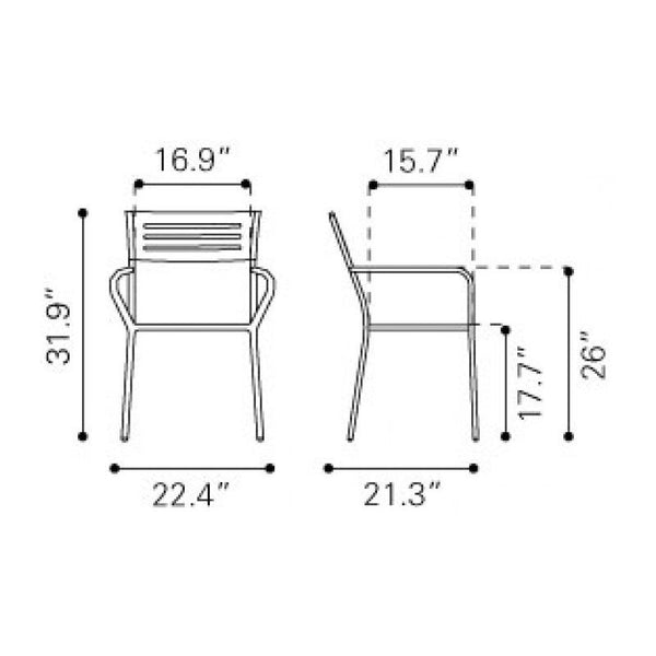 Wald Dining Arm Chair Taupe