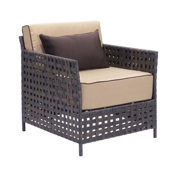 Pinery Arm Chair Brown & Beige