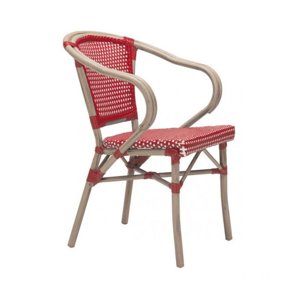 Paris Dining Arm Chair Red&White