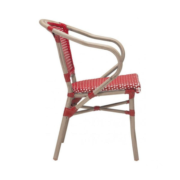 Paris Dining Arm Chair Red&White