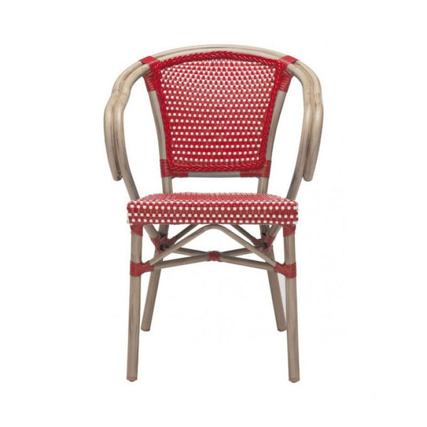Paris Dining Arm Chair Red&White