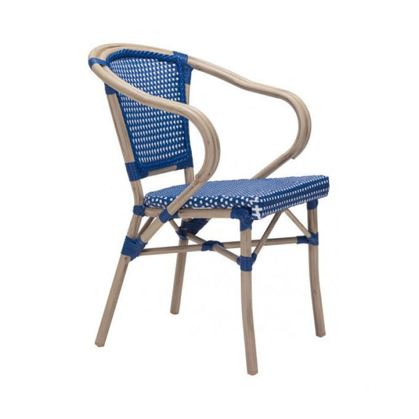 Paris Dining Arm Chair Navy Blue&White