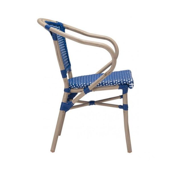 Paris Dining Arm Chair Navy Blue&White