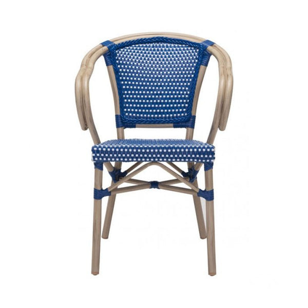 Paris Dining Arm Chair Navy Blue&White