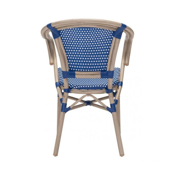Paris Dining Arm Chair Navy Blue&White