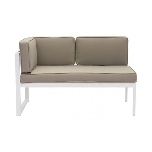 Golden Beach Chaise Lhf White & Taupe