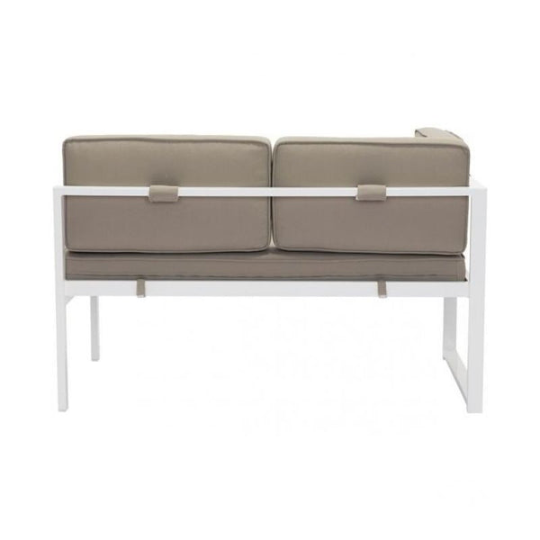 Golden Beach Chaise Lhf White & Taupe