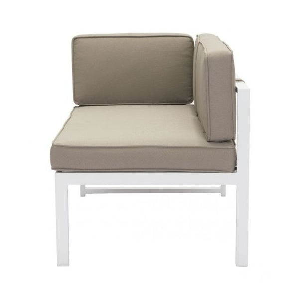 Golden Beach Chaise Lhf White & Taupe