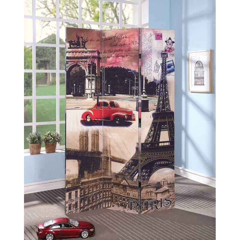3-Panel Wooden Screen