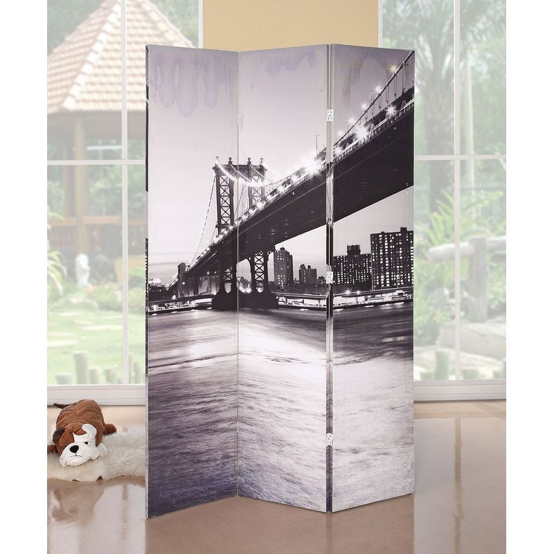 3-Panel Wooden Screen