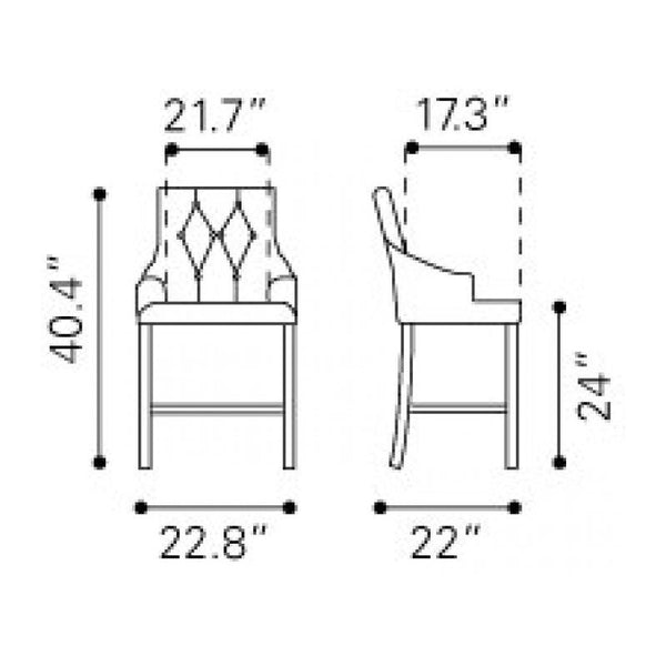 Burbank Counter Chair Beige