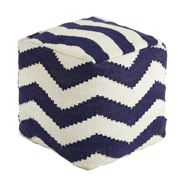 Chevron Pouf