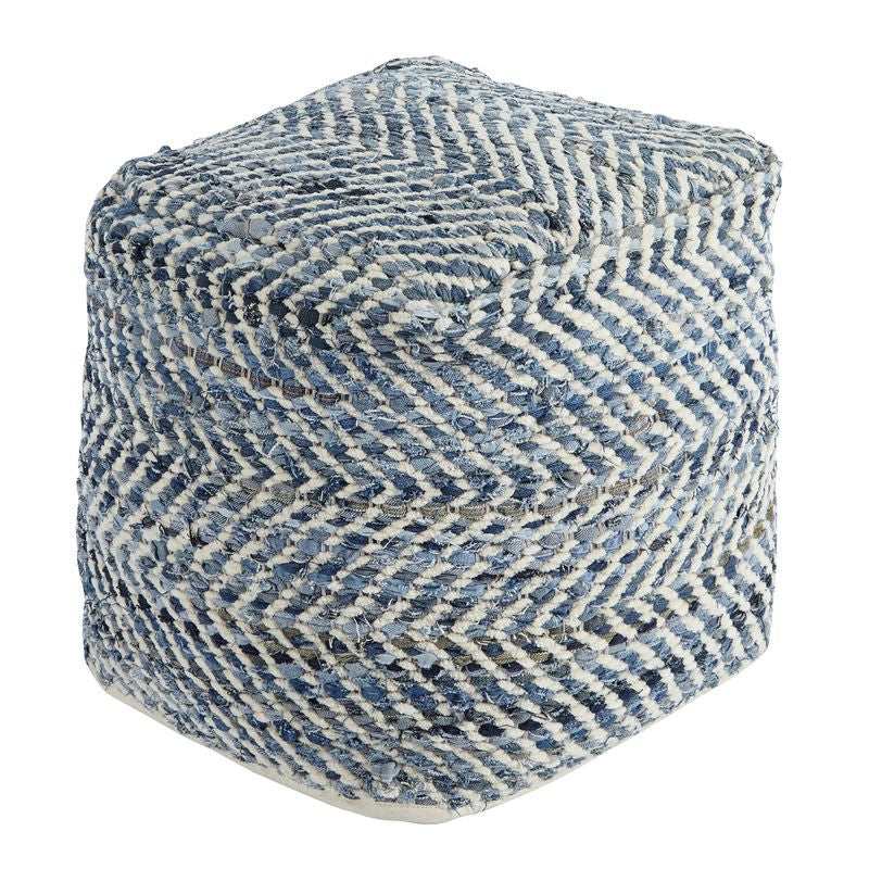Chevron Pouf