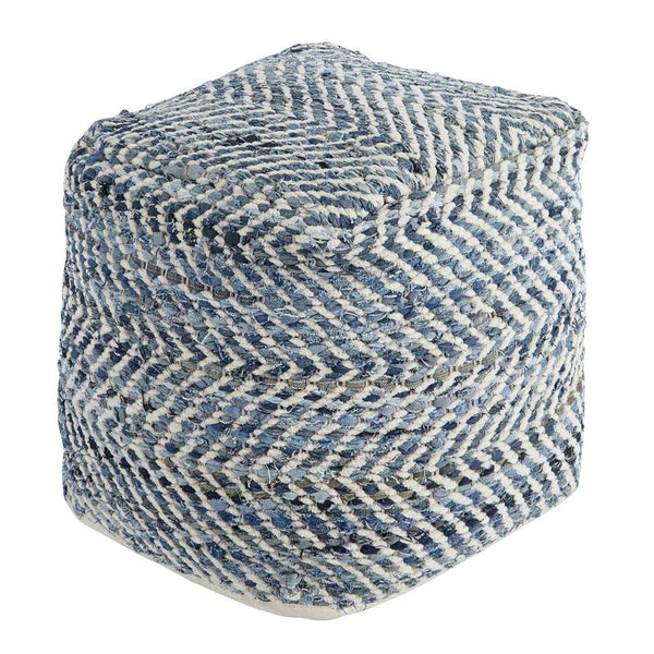 Chevron Pouf