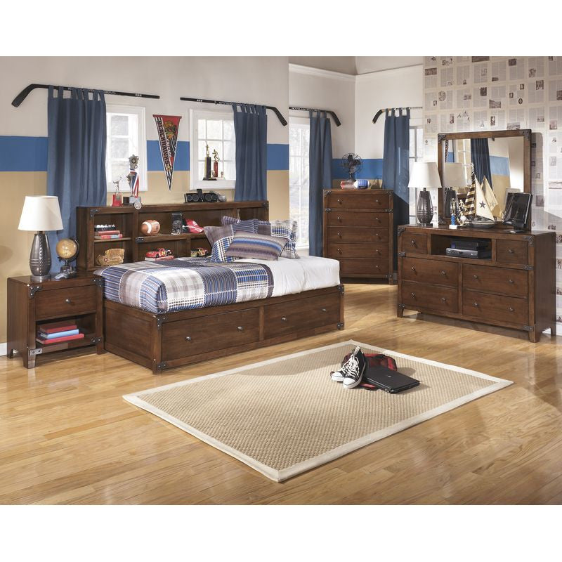 Delburne Bookcase Bedroom Group (Twin)