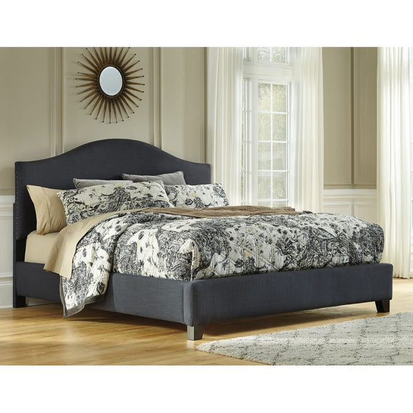 Kasidon Navy Upholstered Bed (King)