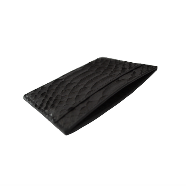 Black Snakeskin Card Holder