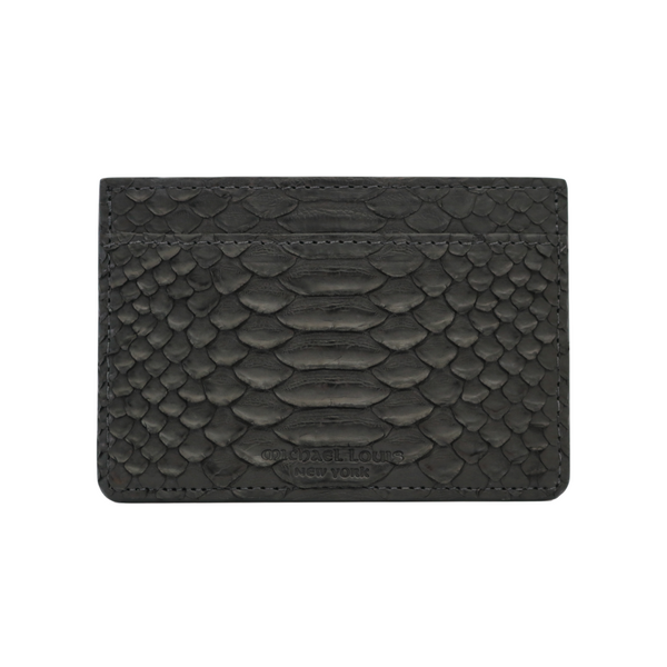 Black Snakeskin Card Holder