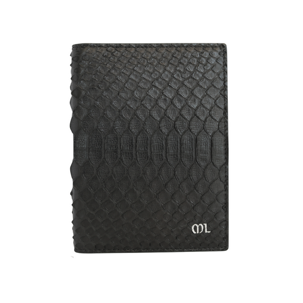 Black Snakeskin Passport Holder