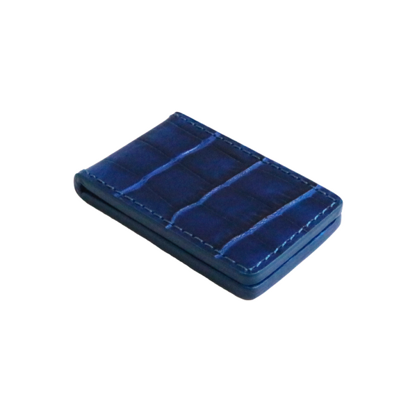 Blue Croc Embossed Money Clip