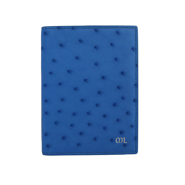 Royal Blue Ostrich Passport Holder