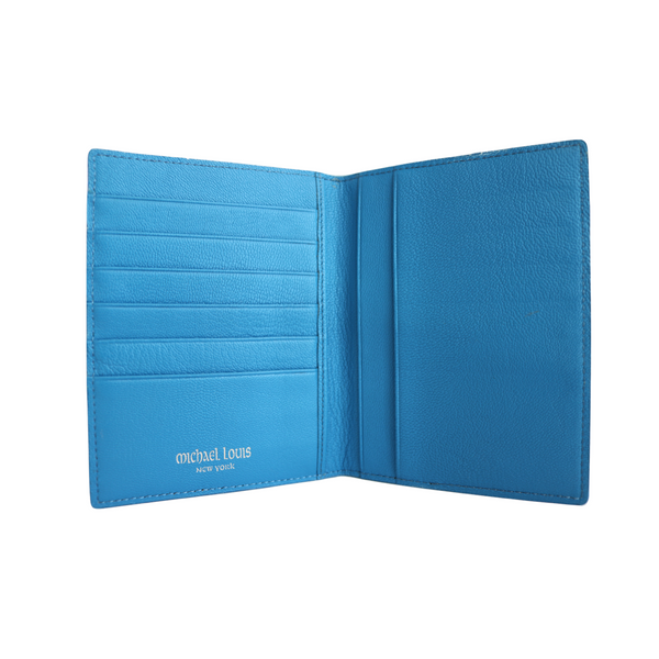 Royal Blue Ostrich Passport Holder