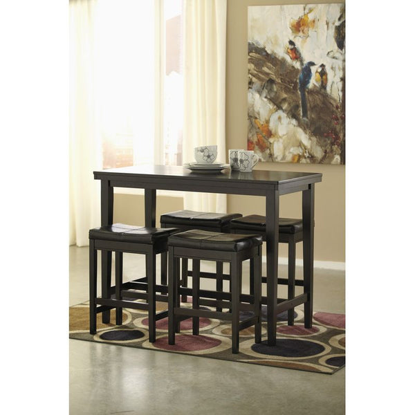 Kimonte 5 Piece Black Counter Dining Set