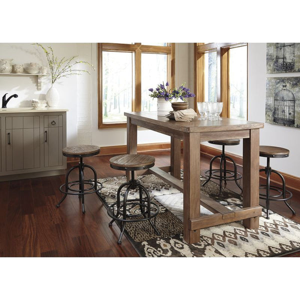 Pinnadel 5 Piece Counter Dining Set with Adjustable Stools