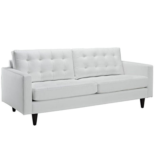 Empress Leather Sofa in White