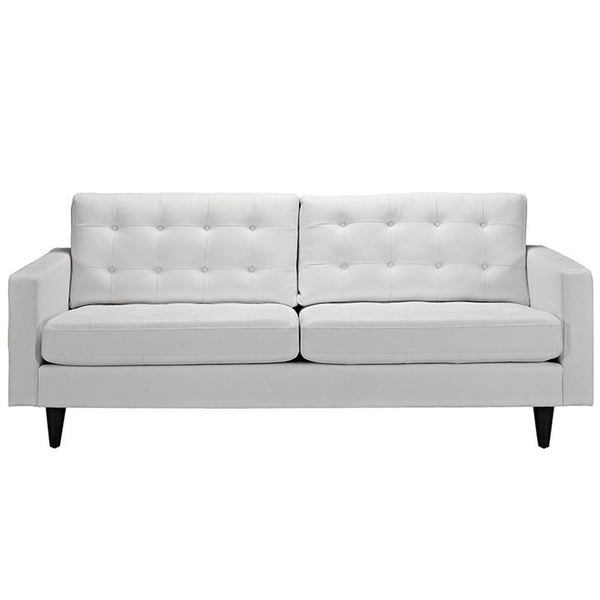 Empress Leather Sofa in White