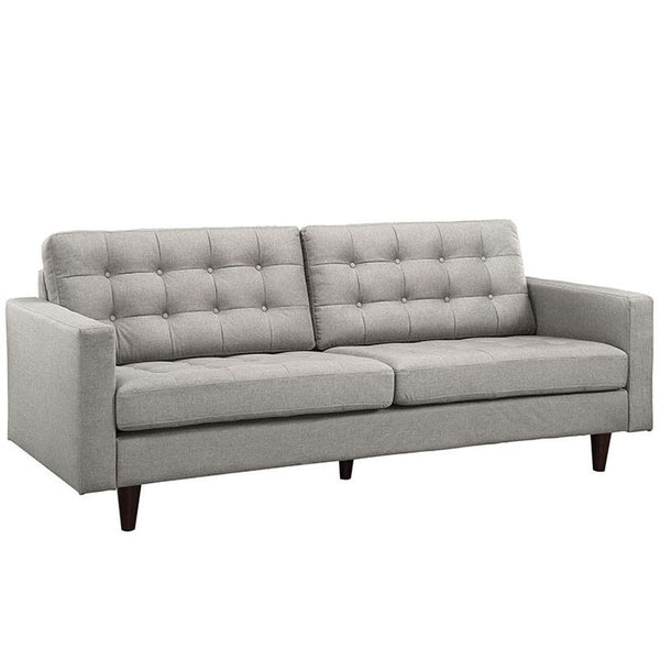 Empress Upholstered Sofa in Light Gray