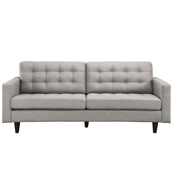 Empress Upholstered Sofa in Light Gray