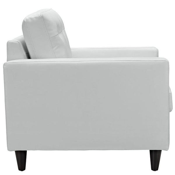 Empress Leather Armchair in White