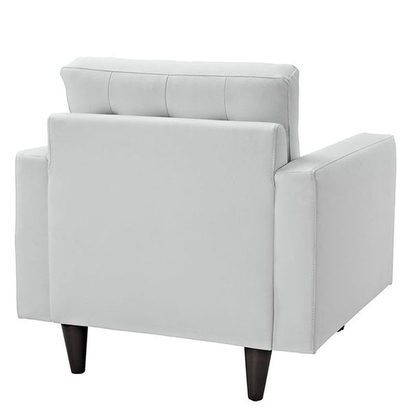 Empress Leather Armchair in White