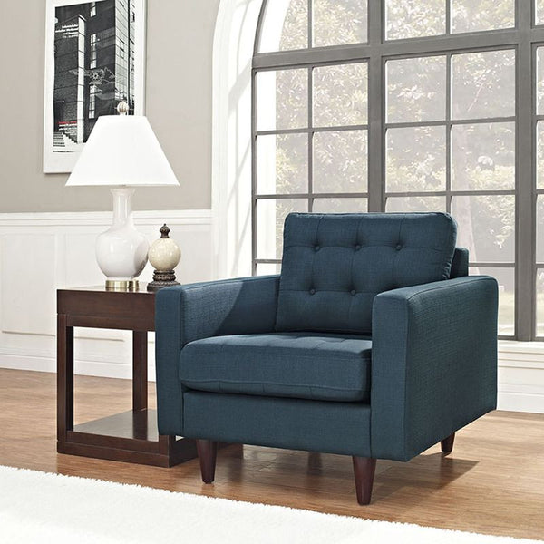 Empress Upholstered Armchair in Azure