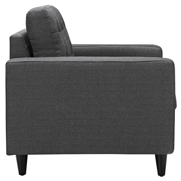 Empress Upholstered Armchair in Gray