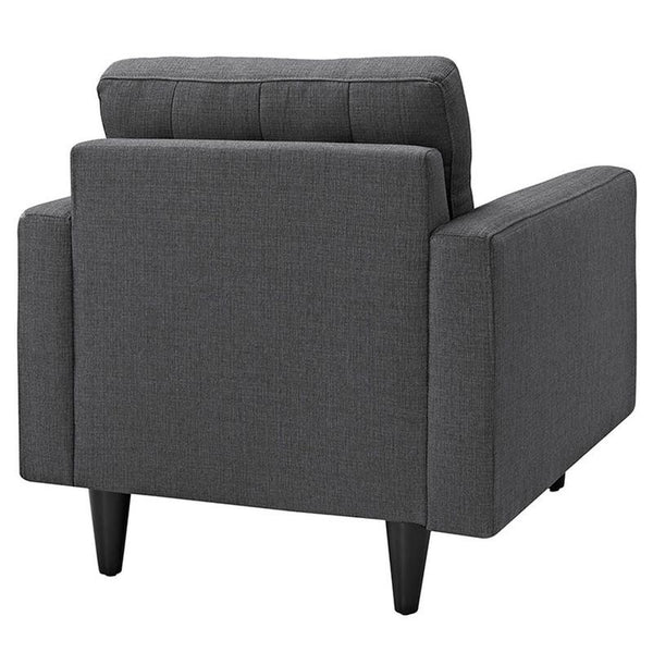 Empress Upholstered Armchair in Gray