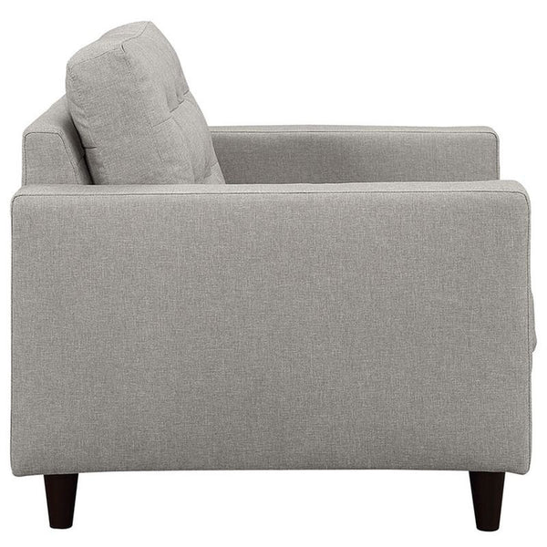 Empress Upholstered Armchair in Light Gray