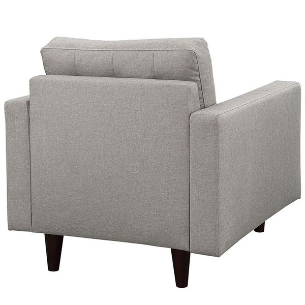 Empress Upholstered Armchair in Light Gray