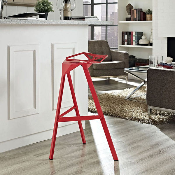 Launch Stacking Bar Stool in Red