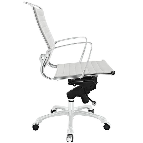 Tempo Mid Back Office Chair in White by Furniture and Things