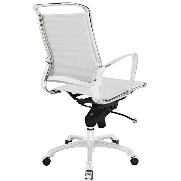 Tempo Mid Back Office Chair in White by Furniture and Things