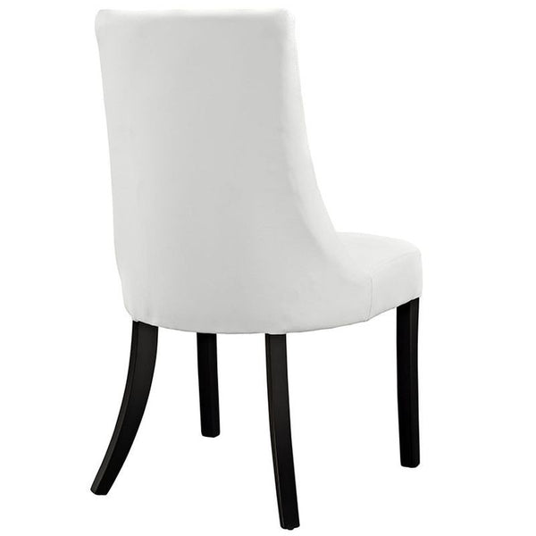 Noblesse Dining Vinyl Side Chair in White