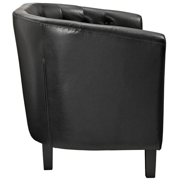Prospect Vinyl Loveseat in Black